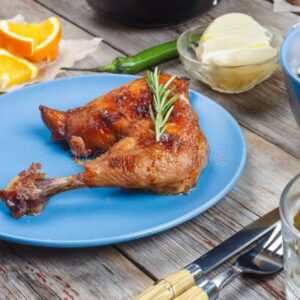 Fried Chicken Legs Lunch Plate
